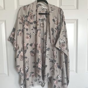 Floral poncho